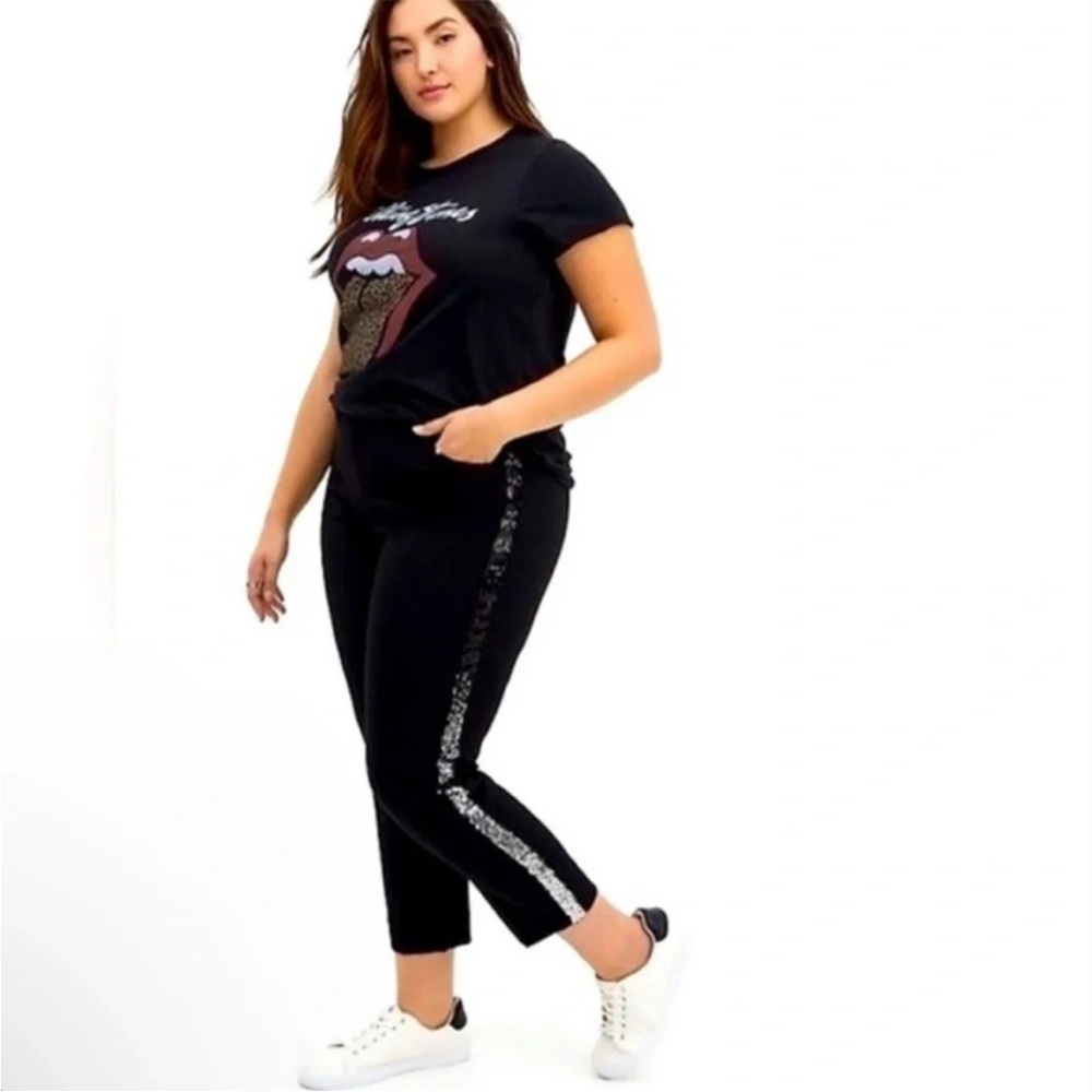TORRID Plus Size 26 Sky High Trouser Pants Black & Ombre Sequin NWT